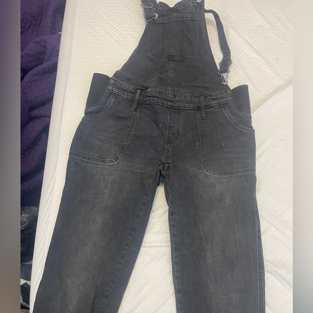 Black Old Navy, maternity overalls, size 4